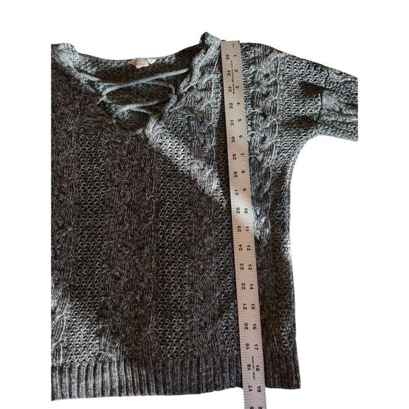 Aeropostale Gray Long Sleeve Knit Pull Over Sweater Women XS - Picture 4 of 7